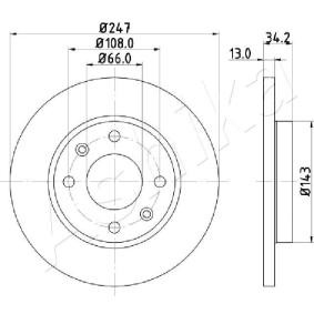 Achetez des Disque de frein ASHIKA 60-00-0630 à prix pour 39,65 €