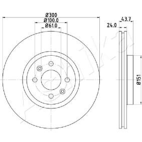 Achetez des Disque de frein ASHIKA 60-00-0705 à prix pour 76,21 €
