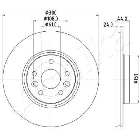 Achetez des Disque de frein ASHIKA 60-00-0706 à prix pour 76,21 €