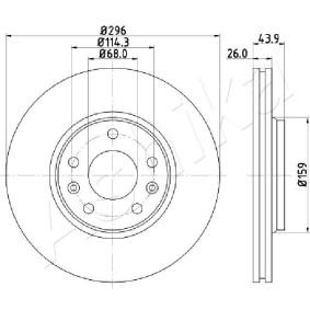 Achetez des Disque de frein ASHIKA 60-00-0707 à prix pour 50,25 €