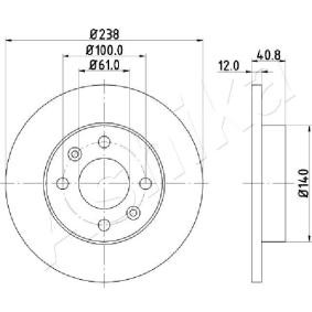 Achetez des Disque de frein ASHIKA 60-00-0714 à prix pour 36,62 €