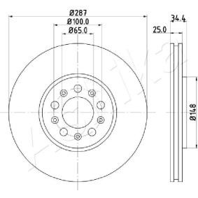 Achetez des Disque de frein ASHIKA 60-00-0901 à prix pour 53,27 €