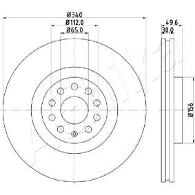Achetez des Disque de frein ASHIKA 60-00-0907 à prix pour 76,07 €