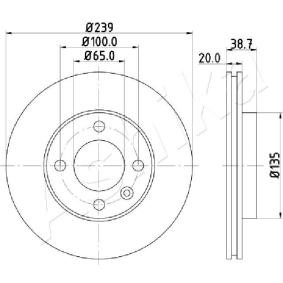 Achetez des Disque de frein ASHIKA 60-00-0939 à prix pour 28,03 €