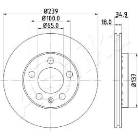 Achetez des Disque de frein ASHIKA 60-00-0945 à prix pour 36,62 €