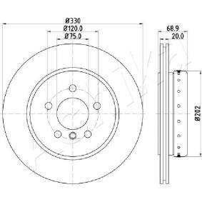 Achetez des Disque de frein ASHIKA 61-00-0123 à prix pour 59,77 €