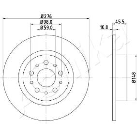 Achetez des Disque de frein ASHIKA 61-00-0203 à prix pour 42,67 €
