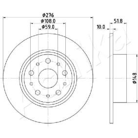 Achetez des Disque de frein ASHIKA 61-00-0207 à prix pour 45,83 €