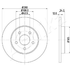 Achetez des Disque de frein ASHIKA 61-00-0309 à prix pour 39,65 €