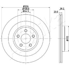 Achetez des Disque de frein ASHIKA 61-00-0316 à prix pour 52,82 €