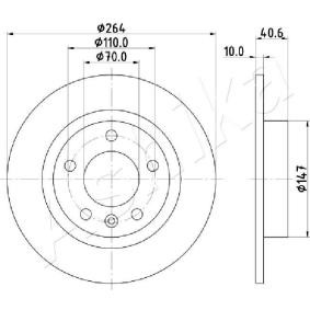Achetez des Disque de frein ASHIKA 61-00-0400 à prix pour 40,16 €