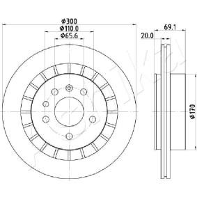 Achetez des Disque de frein ASHIKA 61-00-0409 à prix pour 46,26 €