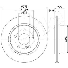 Achetez des Disque de frein ASHIKA 61-00-0506 à prix pour 58,84 €