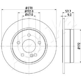 Achetez des Disque de frein ASHIKA 61-00-0508 à prix pour 42,67 €
