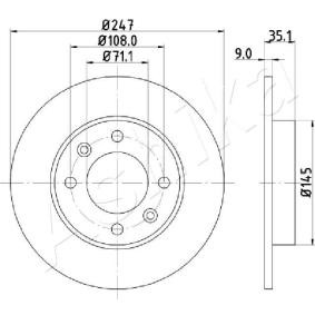 Achetez des Disque de frein ASHIKA 61-00-0602 à prix pour 24,58 €