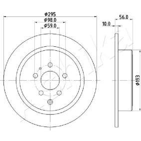Achetez des Disque de frein ASHIKA 61-00-0608 à prix pour 41,48 €
