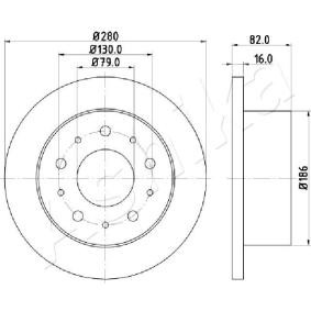 Achetez des Disque de frein ASHIKA 61-00-0611 à prix pour 50,73 €