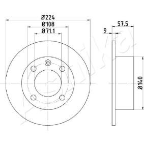 Achetez des Disque de frein ASHIKA 61-00-0614 à prix pour 21,88 €