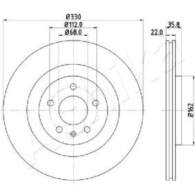Achetez des Disque de frein ASHIKA 61-00-0911 à prix pour 65,92 €