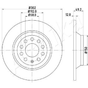 Achetez des Disque de frein ASHIKA 61-00-0915 à prix pour 41,81 €