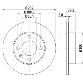 Achetez des Disque de frein ASHIKA 61-00-0921 à prix pour 25,09 €