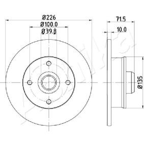 Achetez des Disque de frein ASHIKA 61-00-0922 à prix pour 46,46 €