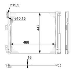 Köp Kondensor, klimatanläggning av MAHLE ORIGINAL AC 570 000S till det låga priset 1846,42 kr