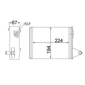Wärmetauscher des Herstellers MAHLE ORIGINAL - Originalware Artikelnummer: AH 214 000S