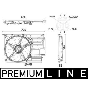Kühlerlüfter von MAHLE ORIGINAL CFF 531 000P