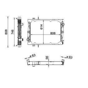 Kühler, Motorkühlung für DAF von MAHLE ORIGINAL