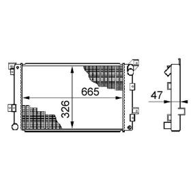 Achetez des Radiateur du moteur MAHLE ORIGINAL CR 205 000S à prix pour 166,24 €