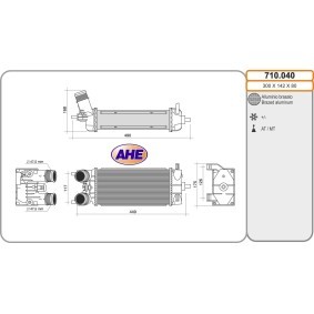 Kjøp Intercooler av AHE 710.040 til den lave prisen 2088,30 NOK