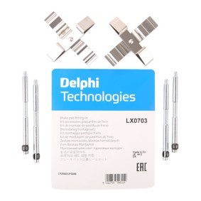 Compre Kit de acessórios, pastilhas de travão da DELPHI LX0703 a um preço baixo por 13,07 €