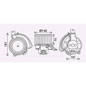 Gebläsemotor für ALFA ROMEO von AVA COOLING SYSTEMS