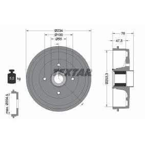 Comprar Tambor de freno de TEXTAR 94045800 a bajo precio de 92,76 €