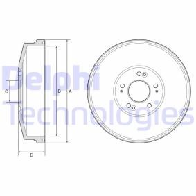 Bremstrommel des Herstellers DELPHI - Originalware Artikelnummer: BF593