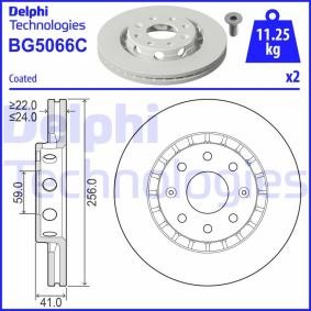 Compre Disco de travão da DELPHI BG5066C a um preço baixo por 31,30 €