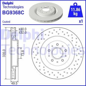 Kjøp Bremseskive av DELPHI BG9368C til den lave prisen 1281,36 NOK