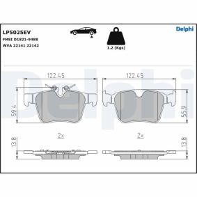 Köp Bromsbelägg av DELPHI LP5025EV till det låga priset 1216,73 kr