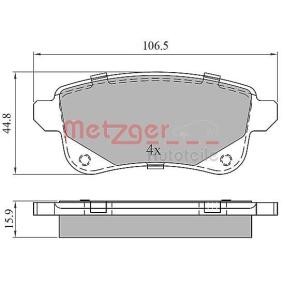 Bremsbeläge für RENAULT von METZGER