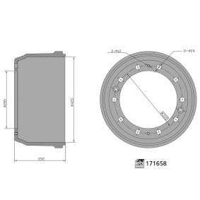 Acquista Tamburo freno da FEBI BILSTEIN 171658 a buon mercato per soli 142,78 €