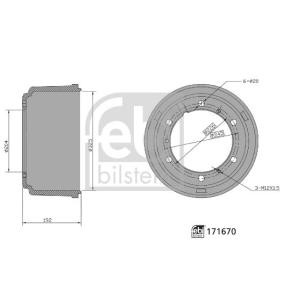 Acquista Tamburo freno da FEBI BILSTEIN 171670 a buon mercato per soli 76,64 €