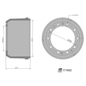 Acquista Tamburo freno da FEBI BILSTEIN 171692 a buon mercato per soli 146,66 €