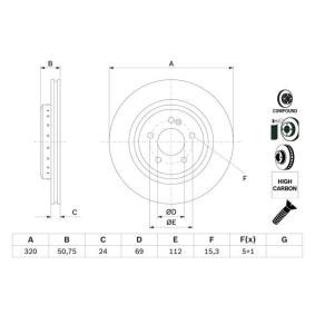 Compre Disco de travão da BOSCH 0 986 479 G36 a um preço baixo por 214,67 €
