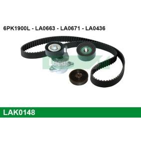 Compre Jogo de correias trapezoidais estriadas da LUCAS LAK0148 a um preço baixo por 202,63 €