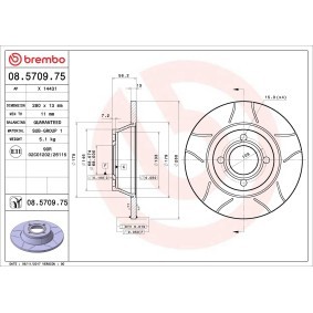 Comprar Disco de freno de BREMBO 08.5709.75 a bajo precio de 68,90 €