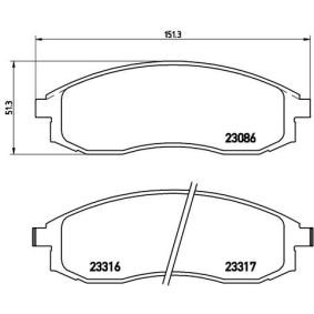 Köp Bromsbelägg av BREMBO P 54 032 till det låga priset 589,02 kr