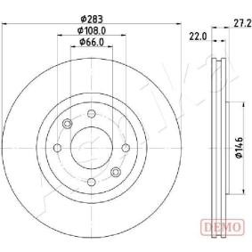 Achetez des Disque de frein ASHIKA 60-00-0626C à prix pour 51,52 €