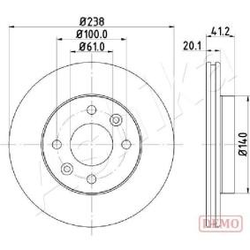 Achetez des Disque de frein ASHIKA 60-00-0708C à prix pour 32,47 €