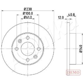 Achetez des Disque de frein ASHIKA 60-00-0714C à prix pour 34,51 €